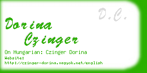 dorina czinger business card